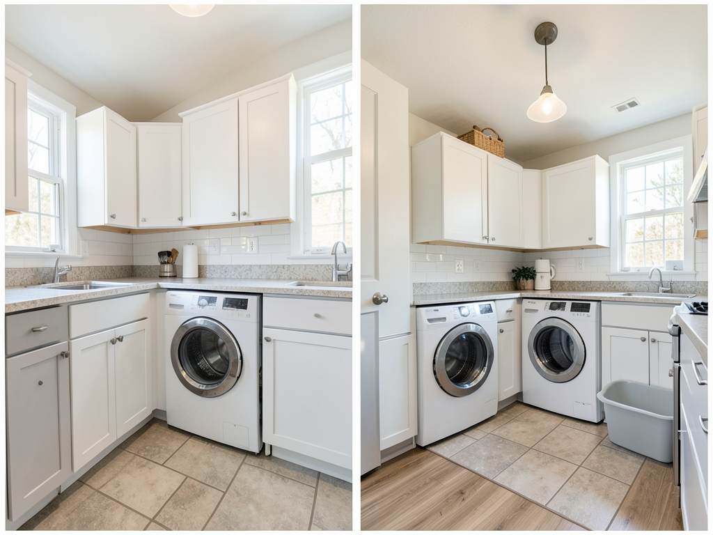 Moving your laundry room to the second floor of your Tipton County home